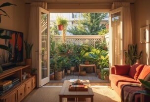 casa aconchegante e simples com sala colorida