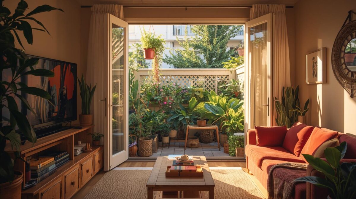 casa aconchegante e simples com sala colorida