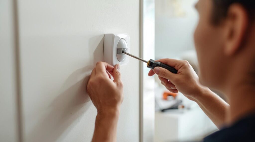 instalando sensor de presença na sala