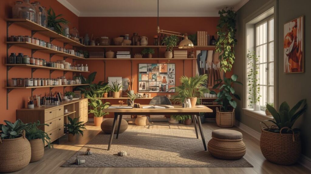 Mundo de Páginas Lehideia: quando os livros também ornam a casa interior 2 Ateliê criativo em casa com luz natural e prateleiras