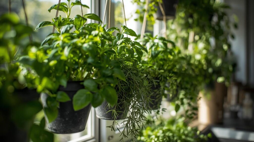 Horta na cozinha aromática