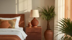 Quarto com peças de cerâmica artesanal Maragogipe