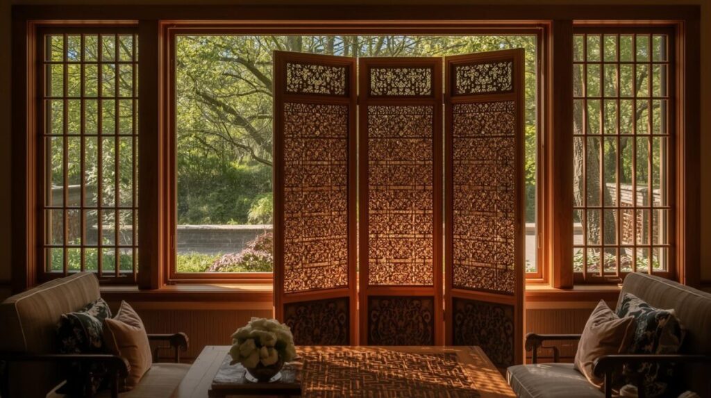 Biombo 1 Sala aconchegante com Biombo