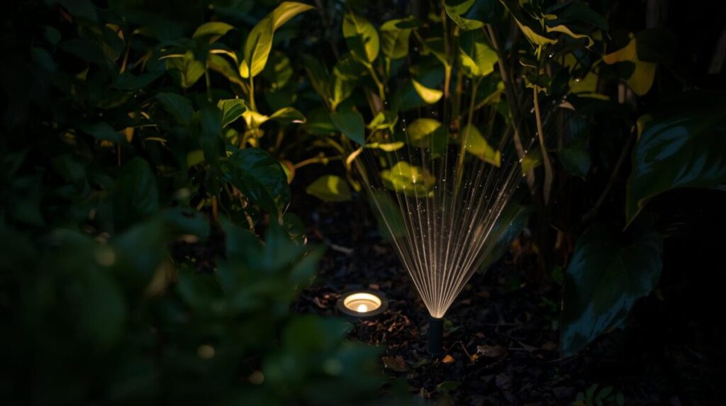 Iluminação biomimética e irrigação inteligente em jardim residencial