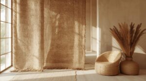 Artesanato nordestino com renda filé e fibras que filtram luz e ventilam interiores