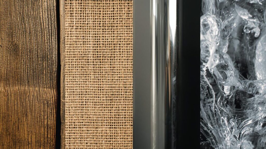 Como Criar Ambientes Acolhedores: A Geografia da Sensibilidade Criativa 6 Comparação materiais acolhedores frios decoração residencial