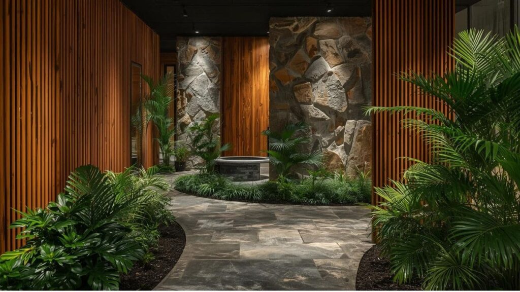 Ambiente com materiais sustentáveis