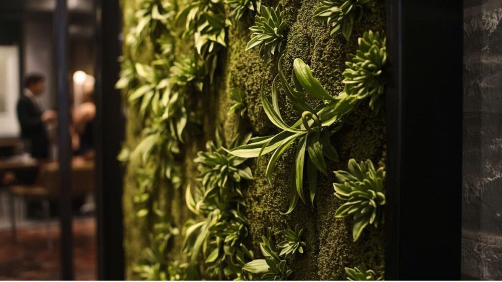 Design Efêmero para Eventos: Guia Completo 2026 4 painel plantas preservadas design efêmero eventos decoração verde