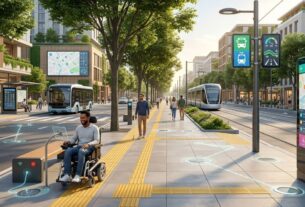 Arquitetura Inclusiva e Cidades Inteligentes: O Guia do Futuro rua inteligente inclusiva