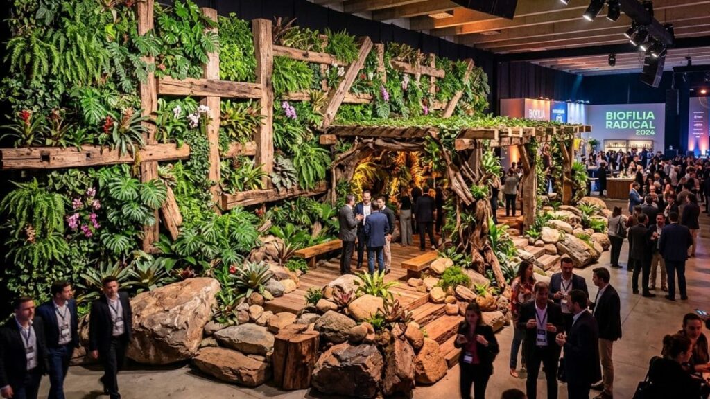 Design Efêmero para Eventos: Guia Completo 2026 6 tendência biofilia design efêmero eventos 2026 plantas instalação