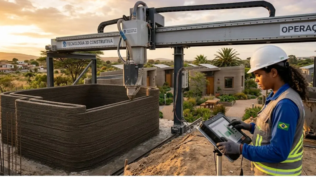 capa Impressão 3D de Casas no Brasil Tecnologia, Desafios e Futuro