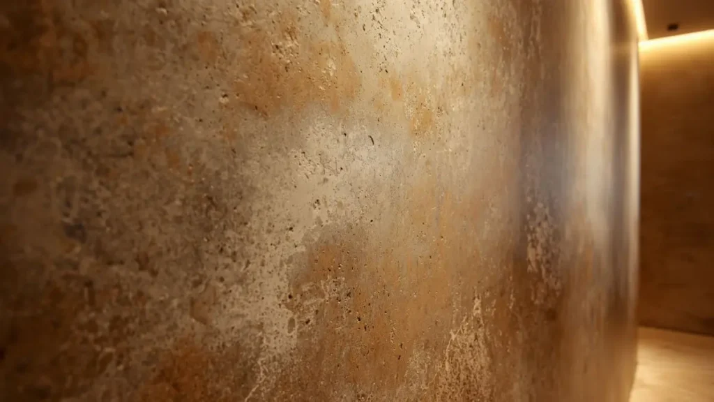 7 Tipos de Revestimentos Artesanais Cimentícios e Como Usar Cada Um 8 cimento queimado parede textura variação tom artesanal