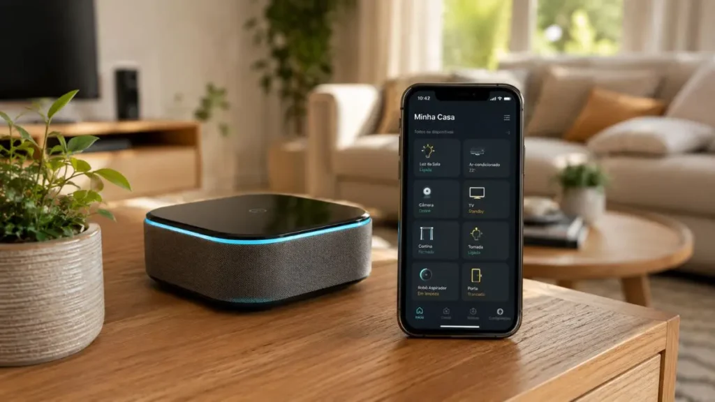 Gadgets em alta: Hub de automação residencial conectado a fechadura, sensores e iluminação inteligente via protocolo Matter