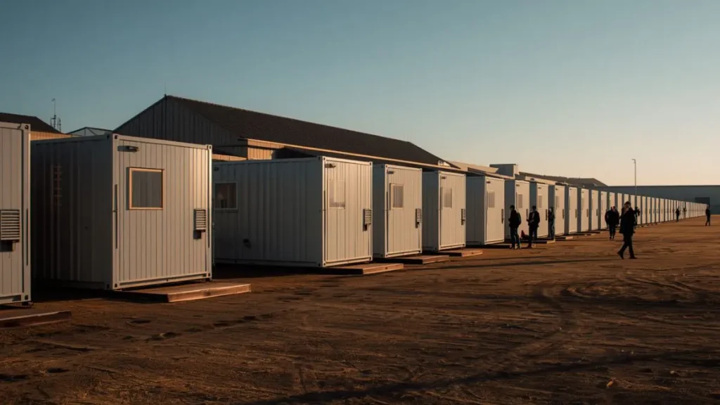 Infraestruturas Efêmeras: a arquitetura que muda cidades 5 Infraestruturas efêmeras: abrigos temporários modulares montados após situação de desastre