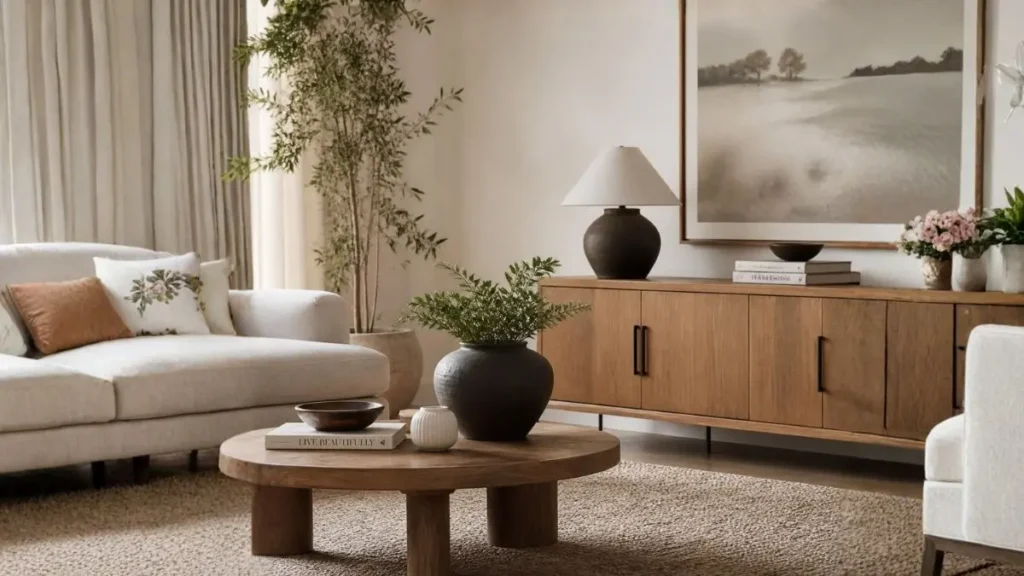 decoração sala de estar tapete plantas objetos custo total