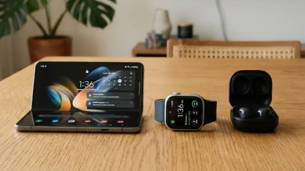gadgets em alta hoje smartphone dobrável smartwatch fones sem fio